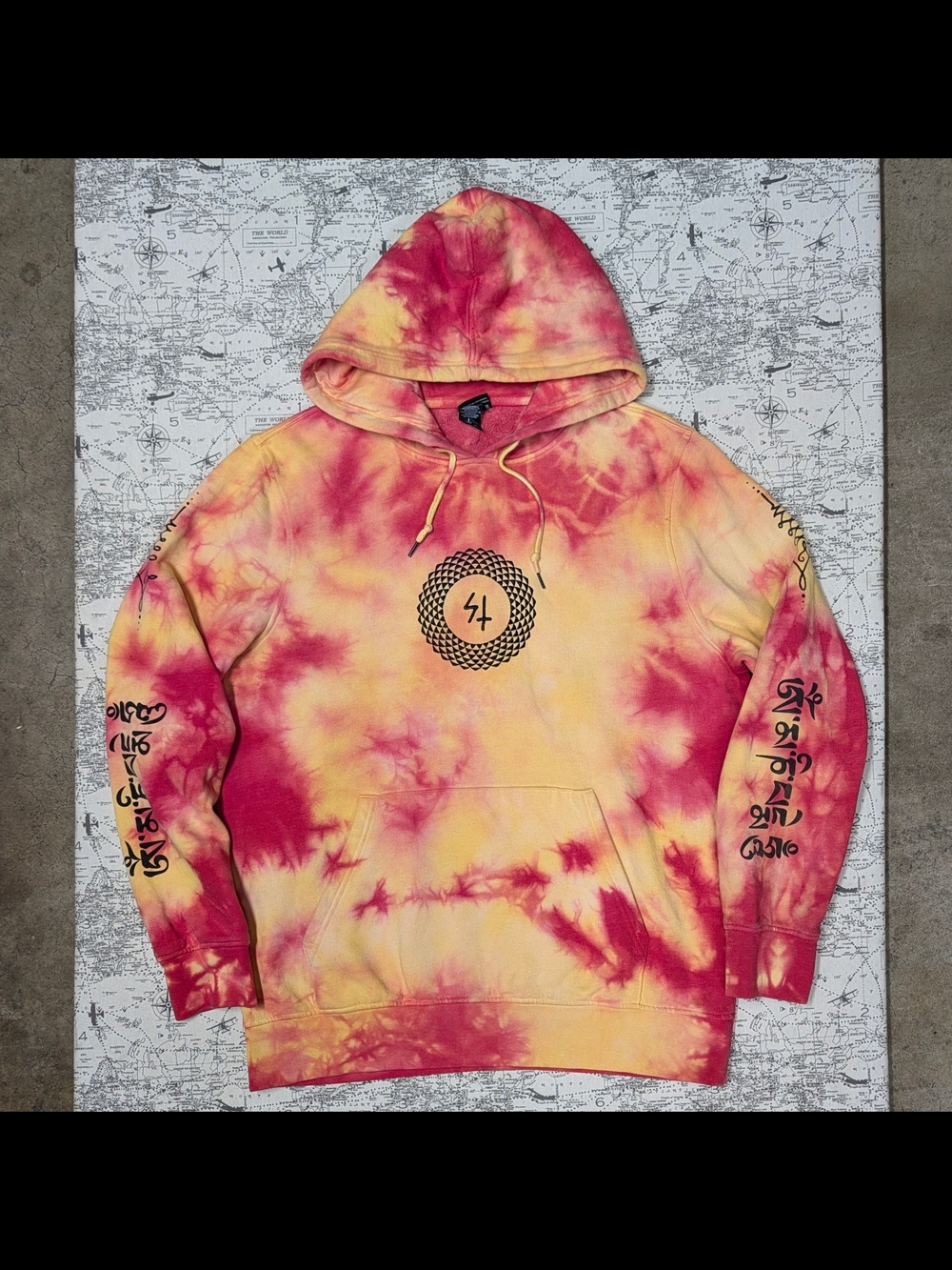 Lurking Class by Sketchy Tank Tie Dye Flash Art Tattoo Hoodie Size Large